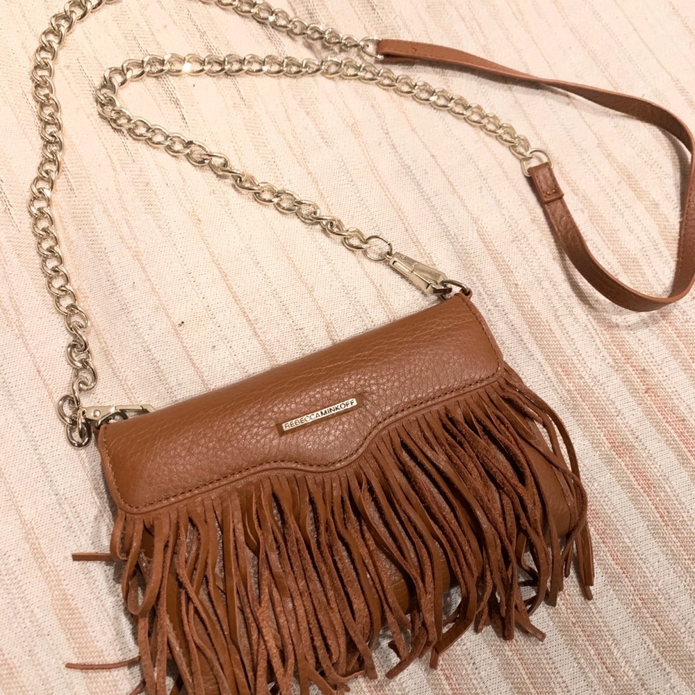 Rebecca Minkoff fringed chain wallet purse